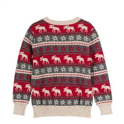 Sweater V-neck Bordir Anak Natal